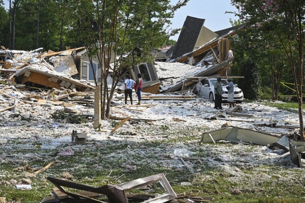 A home owned by Caleb Farley exploded in North Carolina killing his own father. (Photo: AP News)