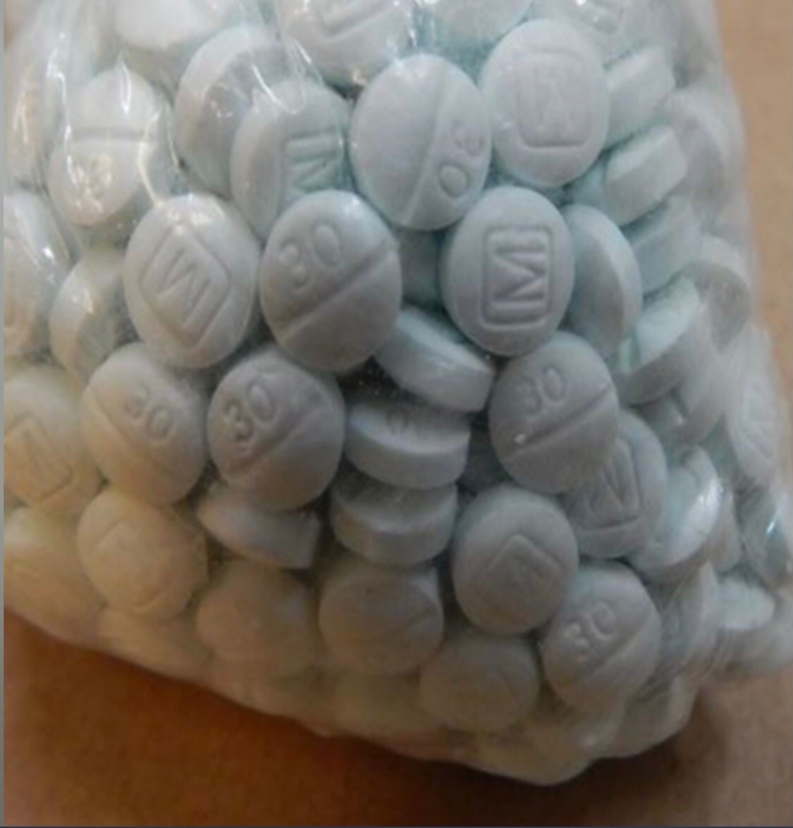 Fentanyl laced pills found in a car at a traffic stop in Arizona. (Photo: Kansas City Police Department)