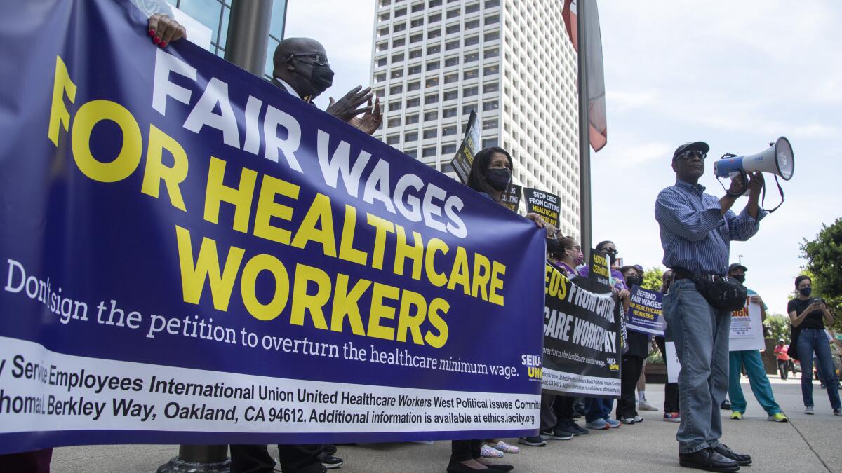 Labor Day Rally and March in Los Feliz Highlight Healthcare Worker Concerns